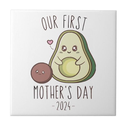 Unser Erster Muttertag lustig Fliese (Vorderseite)