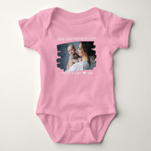 Unser erster Muttertag Neue Mama und Baby Foto Ros Strampler