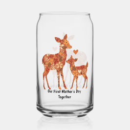 Unser erster Muttertag zusammen – Floral Deer Drin Dosenglas