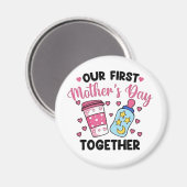 Unser erster Muttertag zusammen Paare heiraten Magnet (Vorderseite/Rückseite)