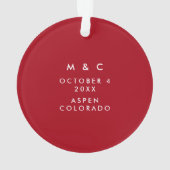 Unser erster personalisierter Weihnachtsurlaub Ornament (Rückseite)