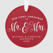 Unser erster personalisierter Weihnachtsurlaub Ornament (Vorderseite)