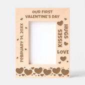 Unser erster Vale Tine's Day Custom Text Geätzte Rahmen (Vorderseite)