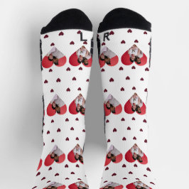 Unser Erster Valentinstag als Foto Socken