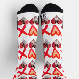 Unser Erster Valentinstag als Foto Socken