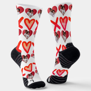 Unser Erster Valentinstag als Foto Socken