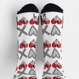 Unser Erster Valentinstag als Foto Socken