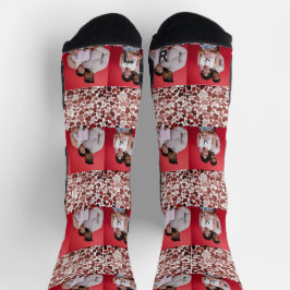 Unser Erster Valentinstag als Foto Socken