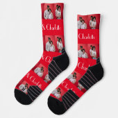 Unser Erster Valentinstag als Foto Socken (Links)