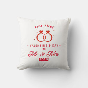 Unser erster Valentinstag als Herr und Frau 2026 Kissen
