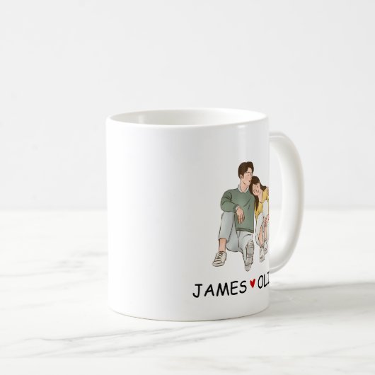 Unser erster Valentinstag gemeinsam 2023 Kaffeetasse (VorderseiteRechts)