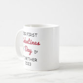 Unser erster Valentinstag gemeinsam 2023 Kaffeetasse (Vorderseite Links)