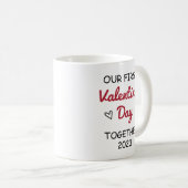 Unser erster Valentinstag zusammen 2023 Kaffeetasse (VorderseiteRechts)