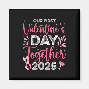 Unser erster Valentinstag Zusammen 2025 Husbynd Wi Magnet