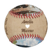 Unser erster Valentinstag zusammen 2 Fotos Baseball (Rückseite)