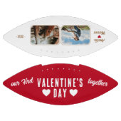 Unser erster Valentinstag zusammen 2 Fotos Rot Football (Paneele)