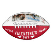 Unser erster Valentinstag zusammen 2 Fotos Rot Football (Vorderseite)