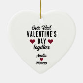 Unser erster Valentinstag zusammen Keramik Ornament (Hinten)
