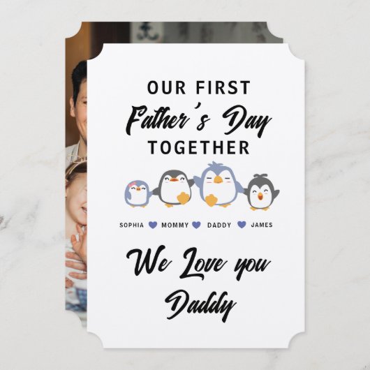 UNSER ERSTER VATER-TAG EINLADUNG (Vorne/Hinten)