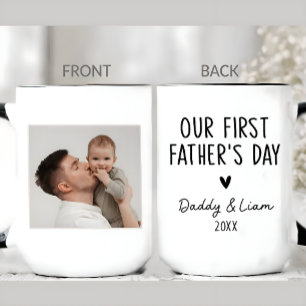 Unser erster Vatertag, 1. Erster Papa Foto Tasse