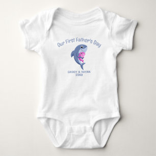 Unser erster Vatertag, Baby Shark individuelle Nam Strampler