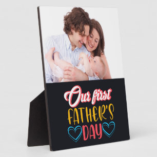 Unser erster Vatertag - eine zeitlose Anleihe Fotoplatte
