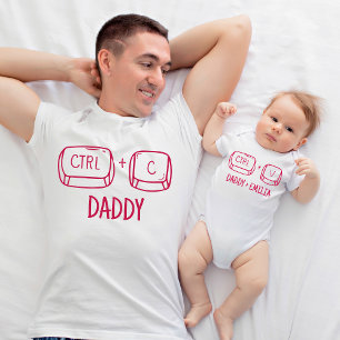 Unser erster Vatertag Neue Papa und Baby Matching Strampler