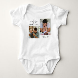 Unser erster Vatertag Neuer Papa und Baby 2 Foto Strampler