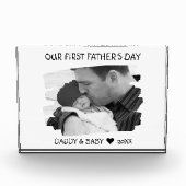 Unser erster Vatertag Neues Papa Baby Foto Keepake (Vorderseite)