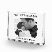 Unser erster Vatertag Neues Papa Baby Foto Keepake (Rechts)