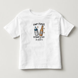 Unser erster Vatertag zusammen Baby & Vater Flasch Kleinkind T-shirt