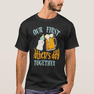 Unser erster Vatertag zusammen Milch und Bier Rett T-Shirt