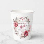 Unser erster Verlobter Weihnachtskranz Pappbecher (Rückseite)