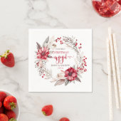 Unser erster Verlobter Weihnachtskranz Serviette (Beispiel)