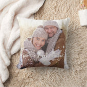 Unser erster Weihnachts-2-seitiger Foto-Urlaub Kissen (Decke)