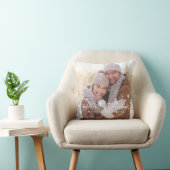 Unser erster Weihnachts-2-seitiger Foto-Urlaub Kissen (Stuhl )