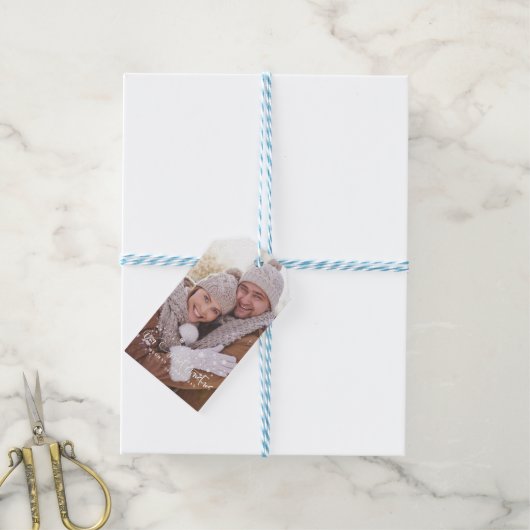 Unser erster Weihnachts-Foto Geschenkanhänger (Mit Garn)