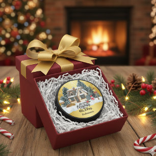 Unser erster Weihnachts-Individuelle Name Eishockey Puck