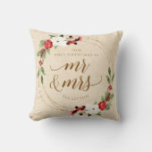 Unser erster Weihnachts-Neujahrsfest Kissen (Vorderseite)