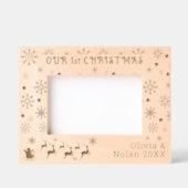 Unser erster Weihnachts-Weihnachtsmann und Hirschk Geätzte Rahmen (Vorderseite)