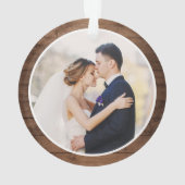 Unser erster Weihnachtsbaum, frisch vermählt, rust Ornament (Rückseite)