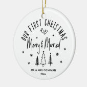 Unser erster Weihnachtsfest - ein Verheirateter Ur Keramik Ornament (Links)