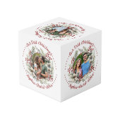 Unser erster Weihnachtskranz-Foto Würfel (Rückseite Schrägansicht)