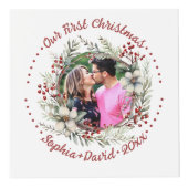 Unser erster Weihnachtskranz-Foto Würfel (Vorderseite)