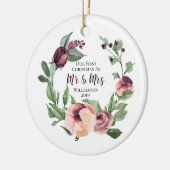 Unser Erster Weihnachtsmann & Mrs.-First Verheirat Keramik Ornament (Links)