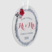 Unser Erster Weihnachtsmann & Mrs. Silver Poinsett Ornament (Vorderseite)