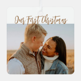 Unser erster Weihnachtsmann und Frau Metal Ornamen Ornament Aus Metall