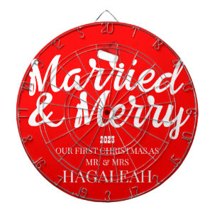 Unser erster Weihnachtsmann und Frau Newlywed fror Dartscheibe