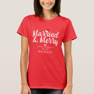 Unser erster Weihnachtsmann und Frau Newlywed fror T-Shirt