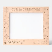 Unser erster Weihnachtsmann und Hirschkuchen Name  Geätzte Rahmen (Vorderseite)